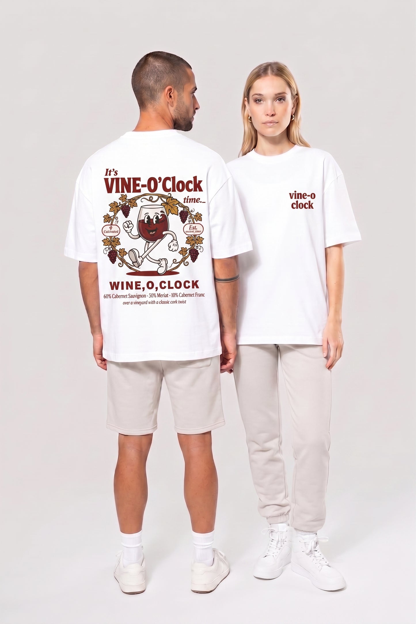 Tričko Retro Vino - Unisex Oversize